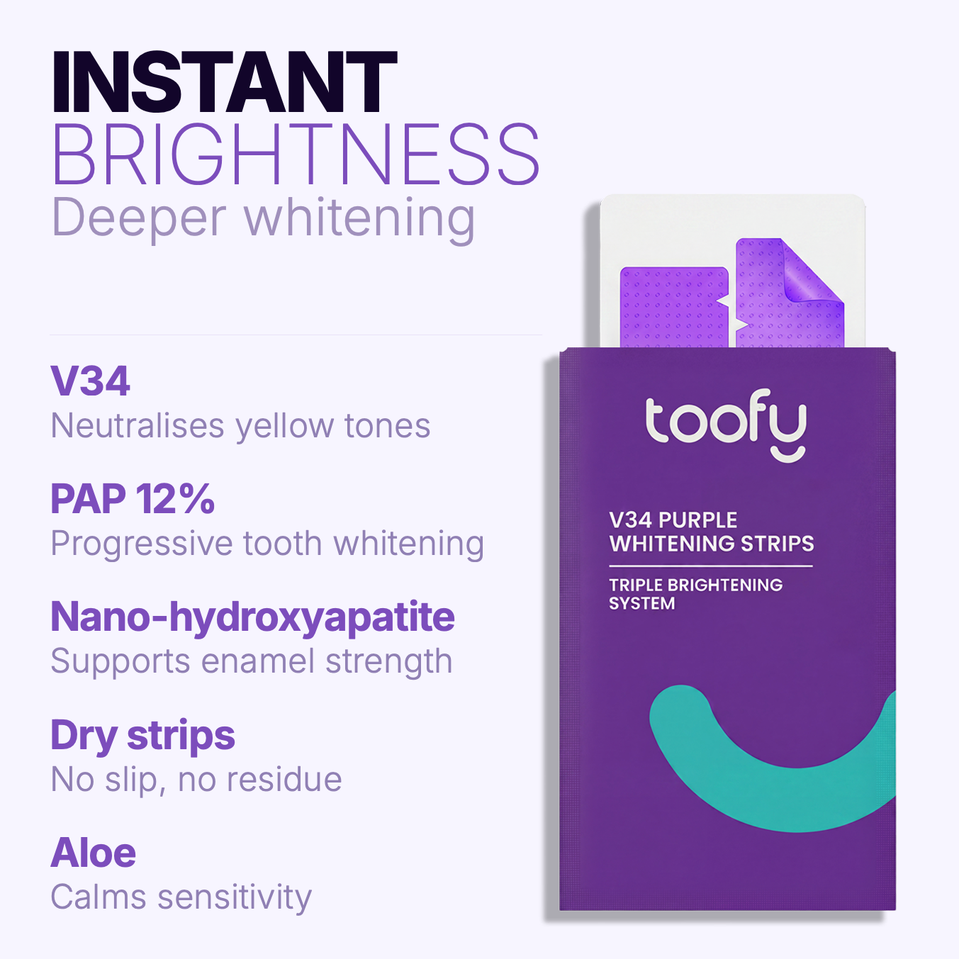 V34 Purple Whitening Strips