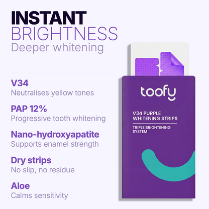 V34 Purple Whitening Strips