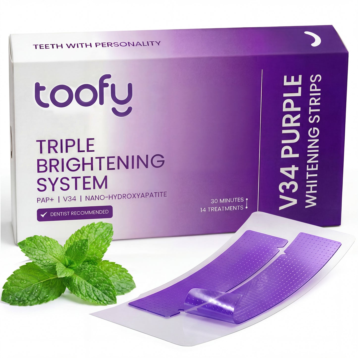 V34 Purple Whitening Strips